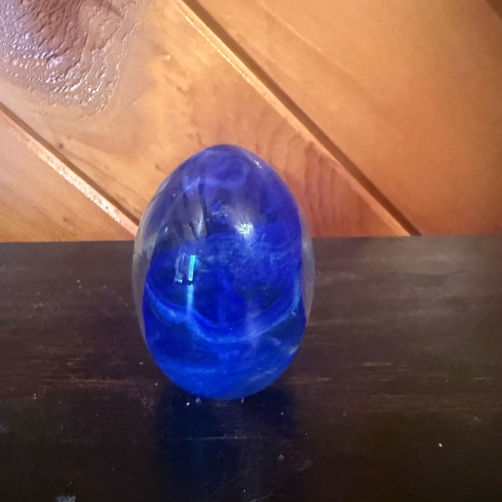 Blue Glass Paperweight